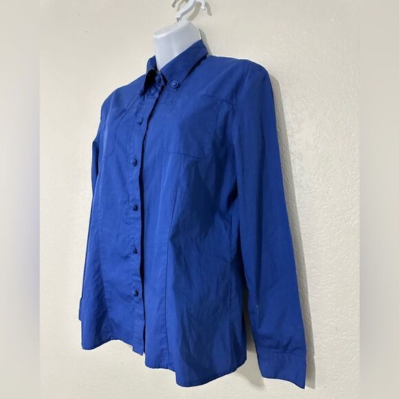 Versace Jeans Couture Medusa Button Blue Long sleeve Button Down Medium - Picture 3 of 10